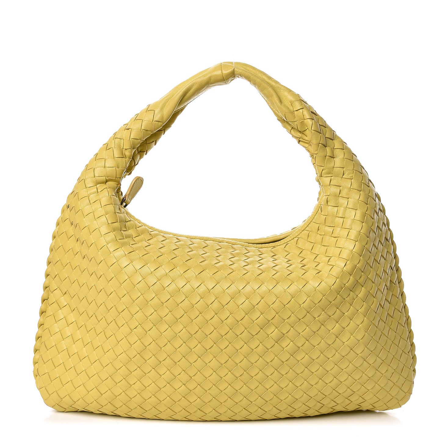 Nappa Intrecciato Medium Veneta Hobo Moutarde