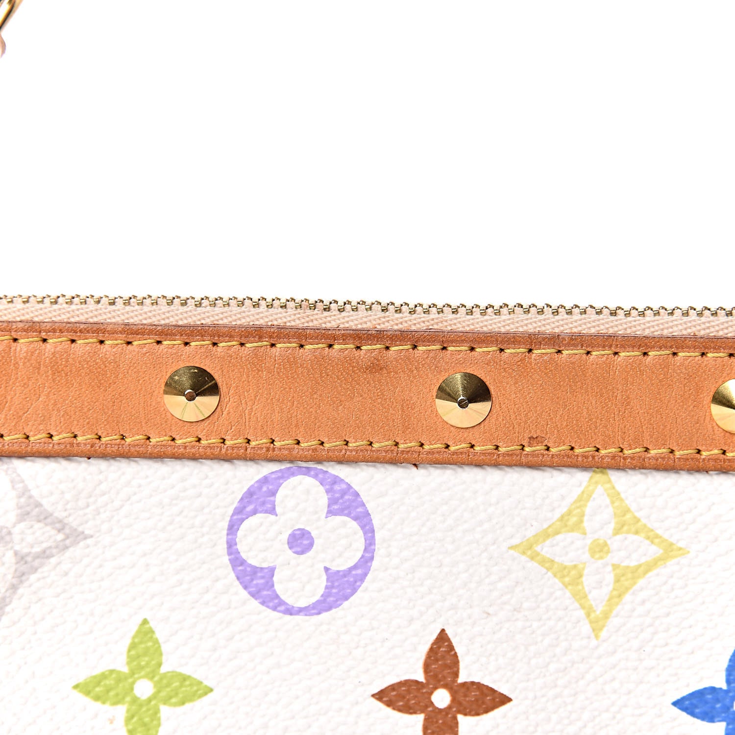 Louis Vuitton Monogram Multicolor Pochette Accessories White 9 of 11