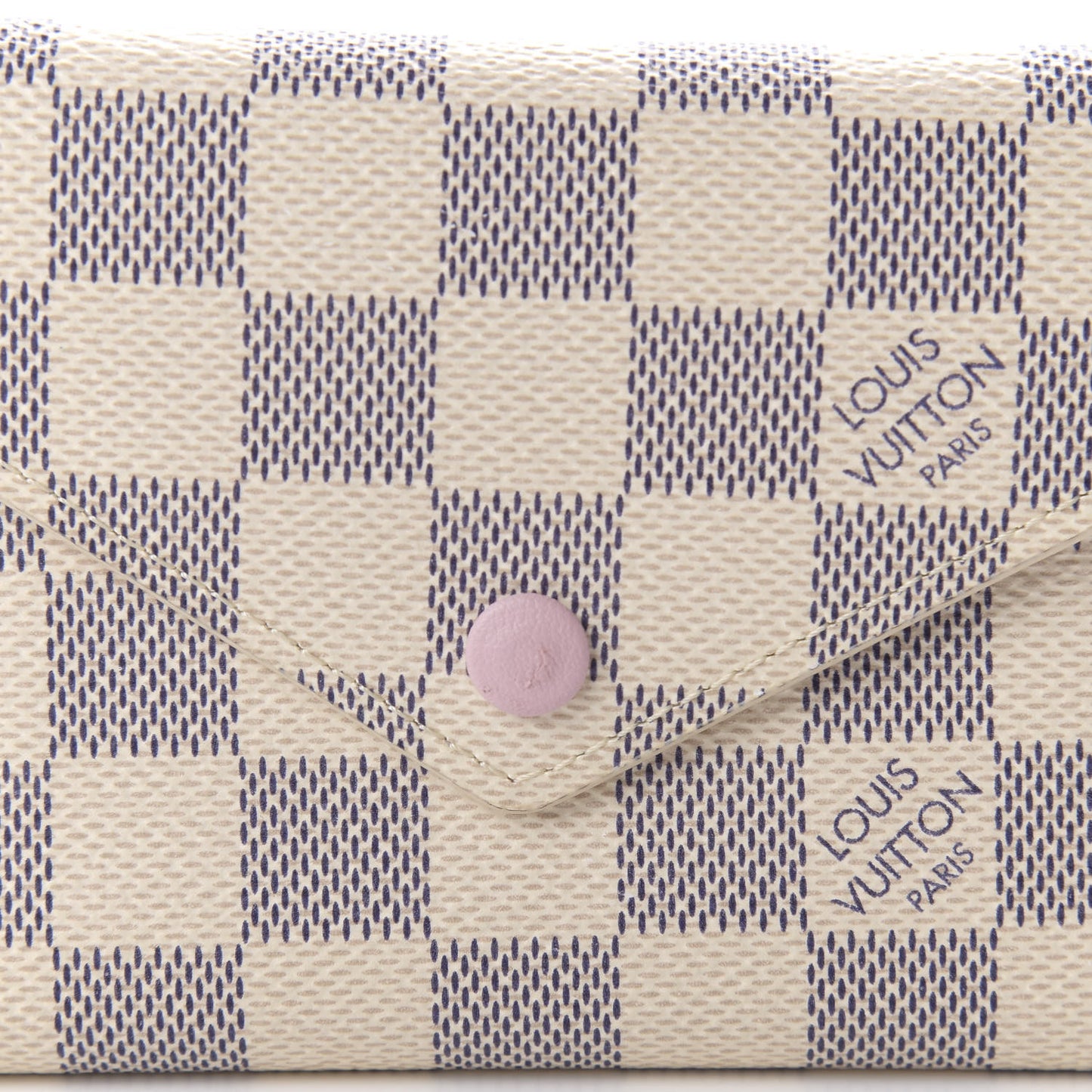 Damier Azur Victorine Wallet Rose Ballerine