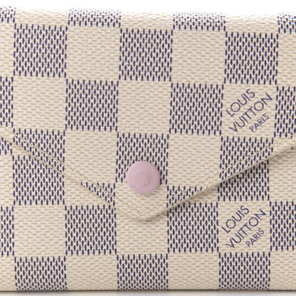Louis Vuitton Damier Azur Victorine Wallet Rose Ballerine 9 of 9