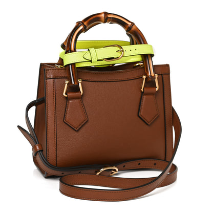 Gucci Wonka Grain Calfskin Mini Diana Tote Bag Cuir Yellow Fluo 3 of 11