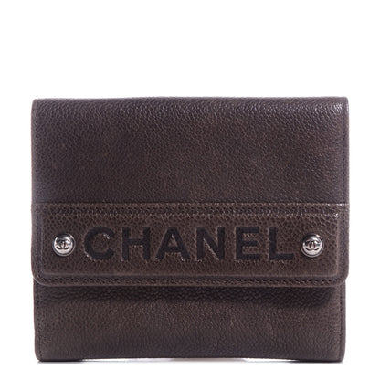 Chanel Caviar Outdoor Ligne French Wallet Brown 1 of 8