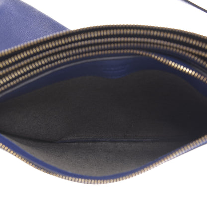 Celine Lambskin Large Trio Crossbody Bag Indigo 6 of 11