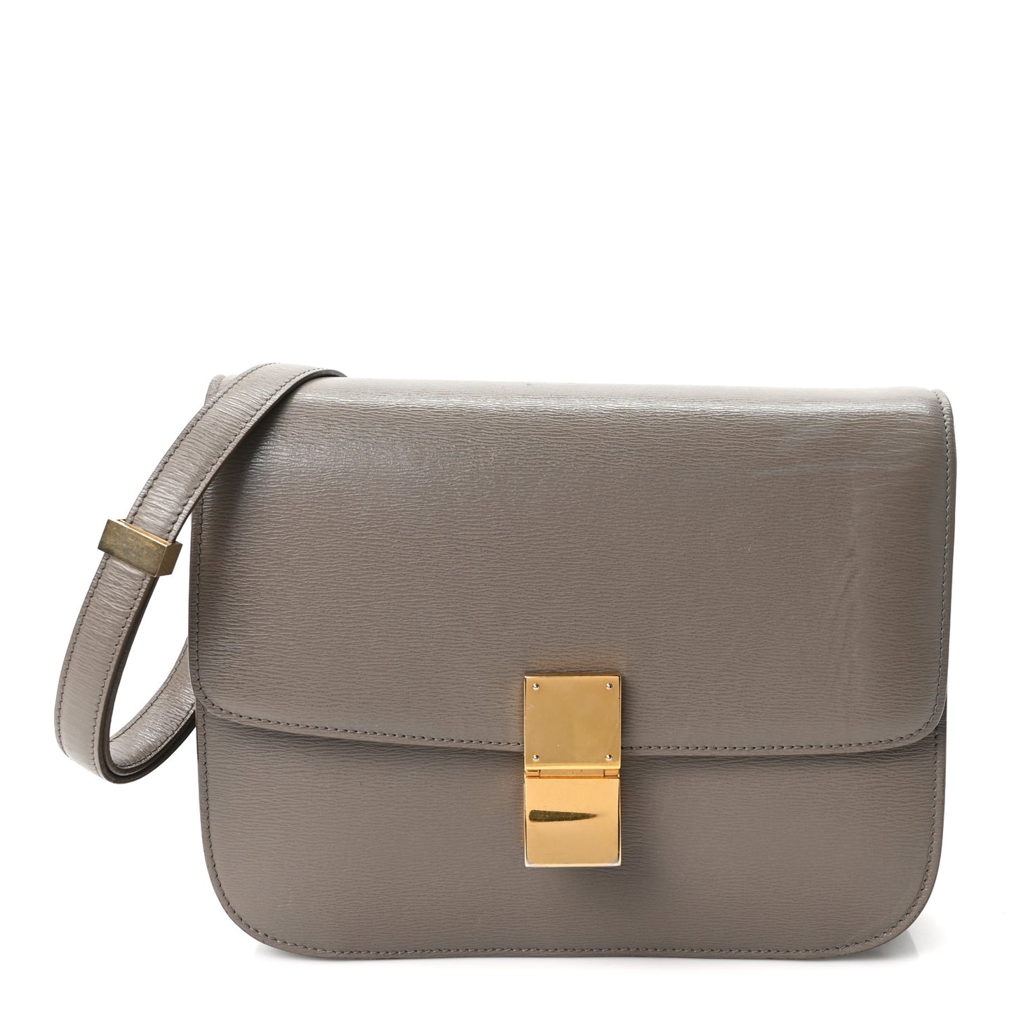 Liege Calfskin Medium Classic Box Flap Bag Souris