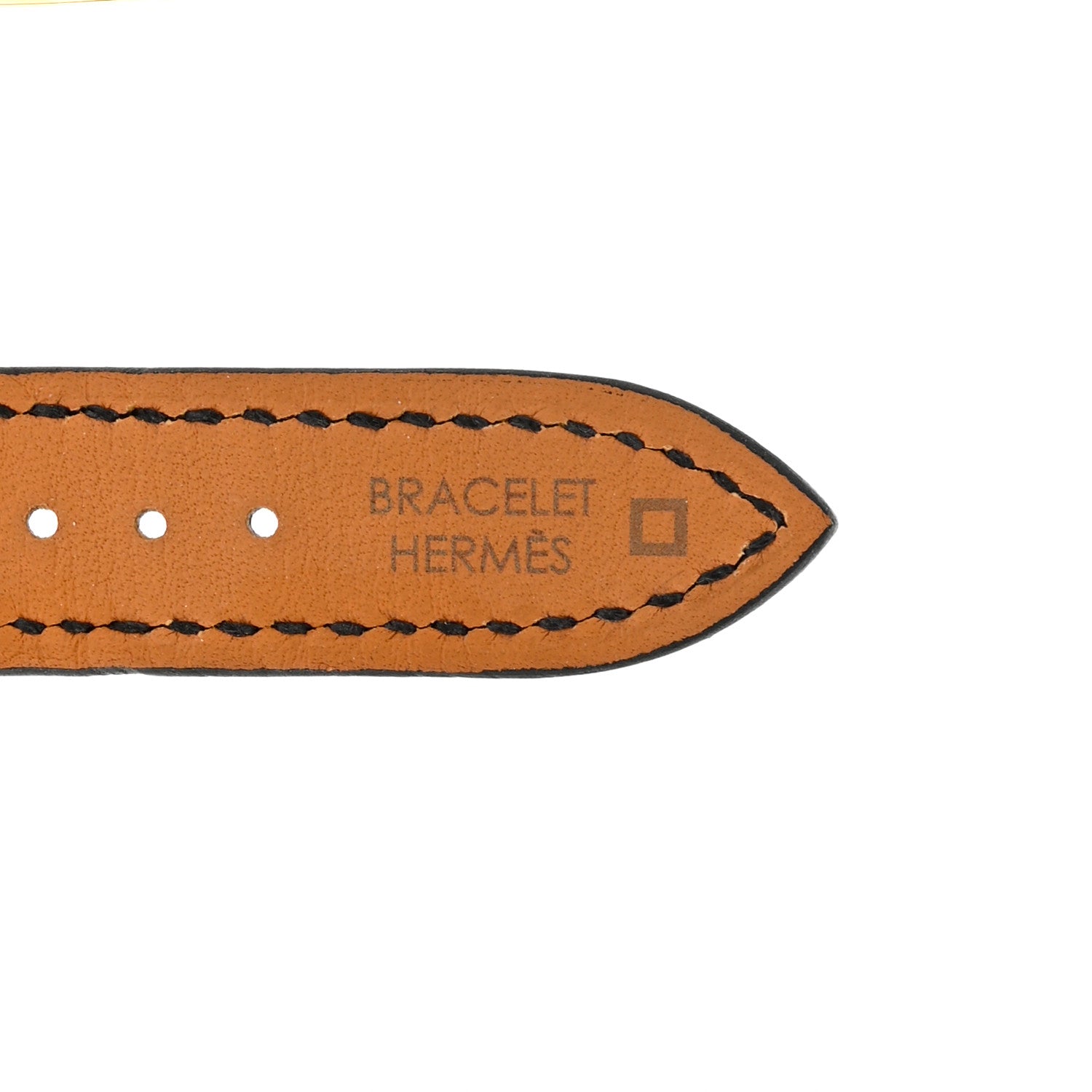 Hermes Shiny Alligator Heure H Hour Watch Strap Black 3 of 5