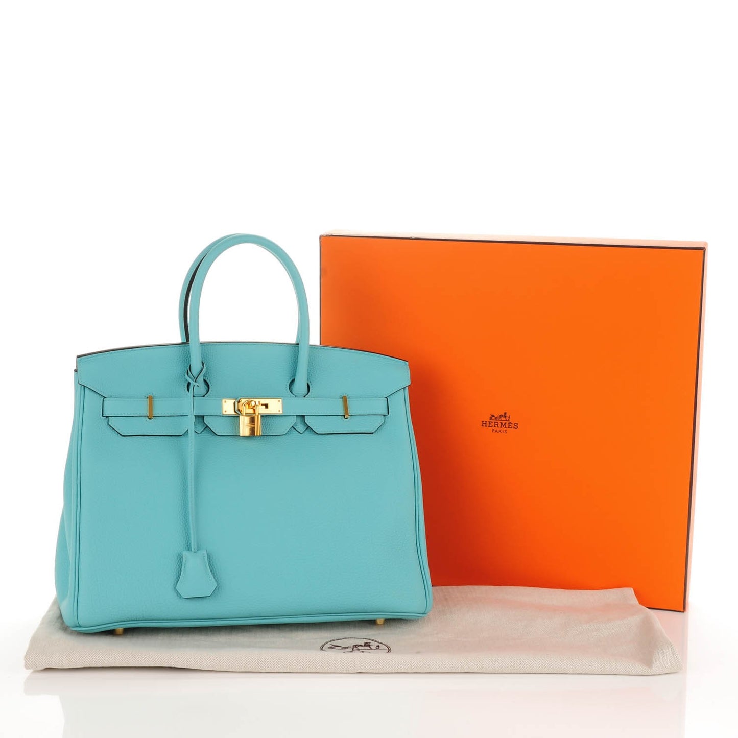 Togo Birkin 35 Bleu Atoll