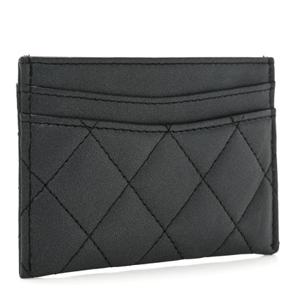 Chanel Pearly Lambskin Quilted Card Holder So Black 3 of 12