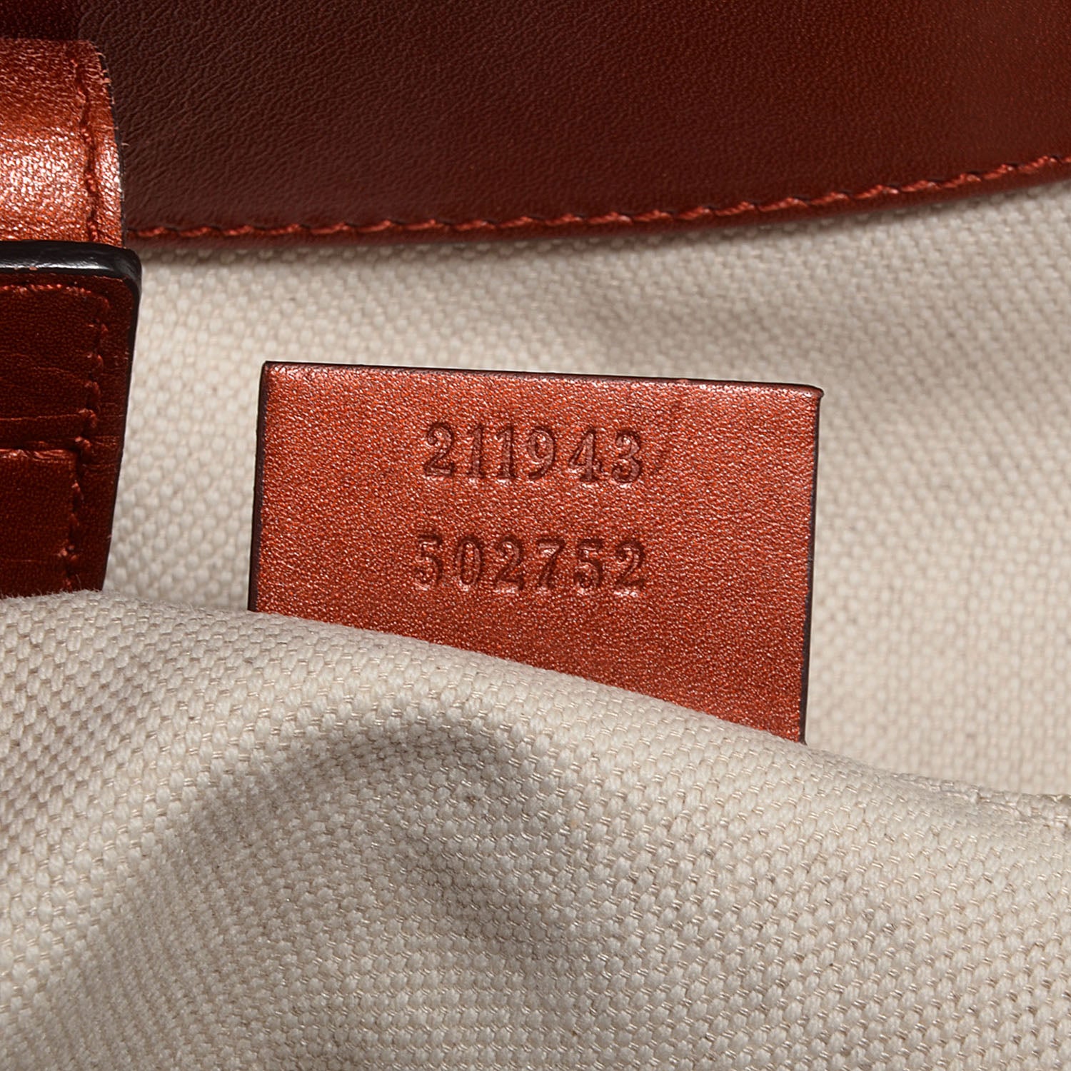 Gucci Metallic Microguccissima Large Sukey Tote Burnt Orange 7 of 7