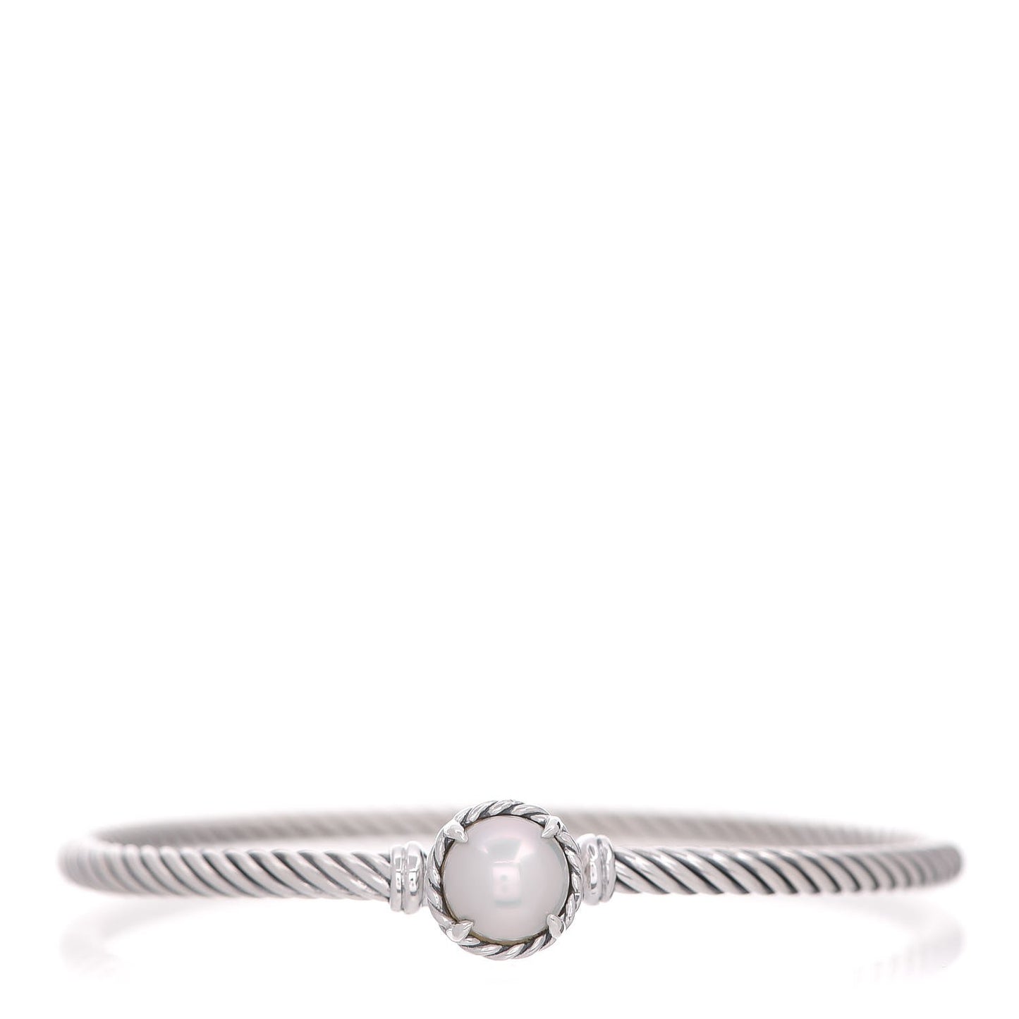 Sterling Silver Pearl 3mm Chatelaine Bracelet