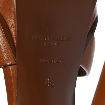 Saint Laurent Calfskin Tribute 105 Platform Sandals 40 Amber 7 of 8