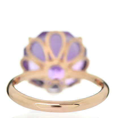 Tiffany 18K Rose Gold Amethyst Octagonal Sparklers Ring 51 5.75 4 of 5