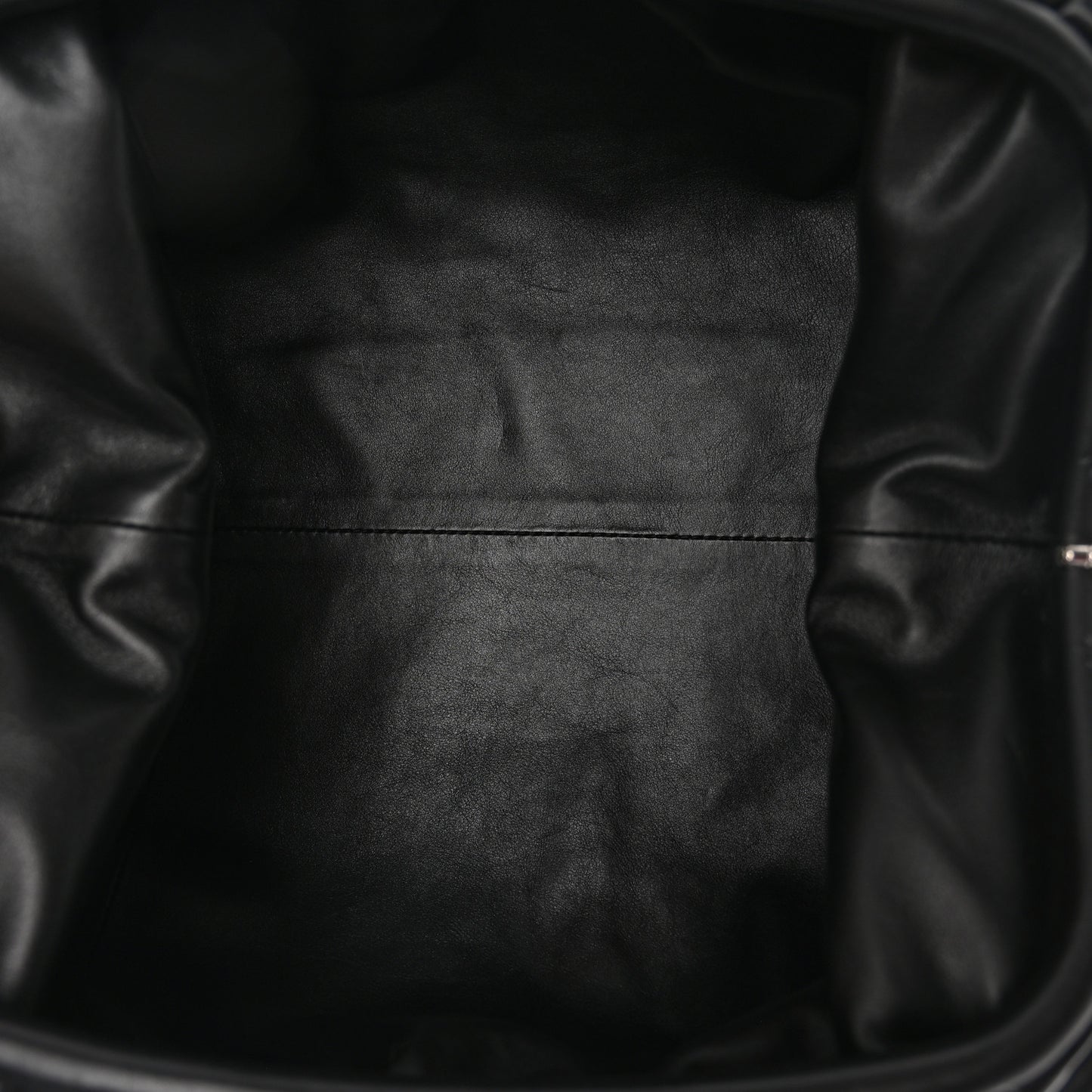 Smooth Butter Calf The Pouch Oversized Clutch Black