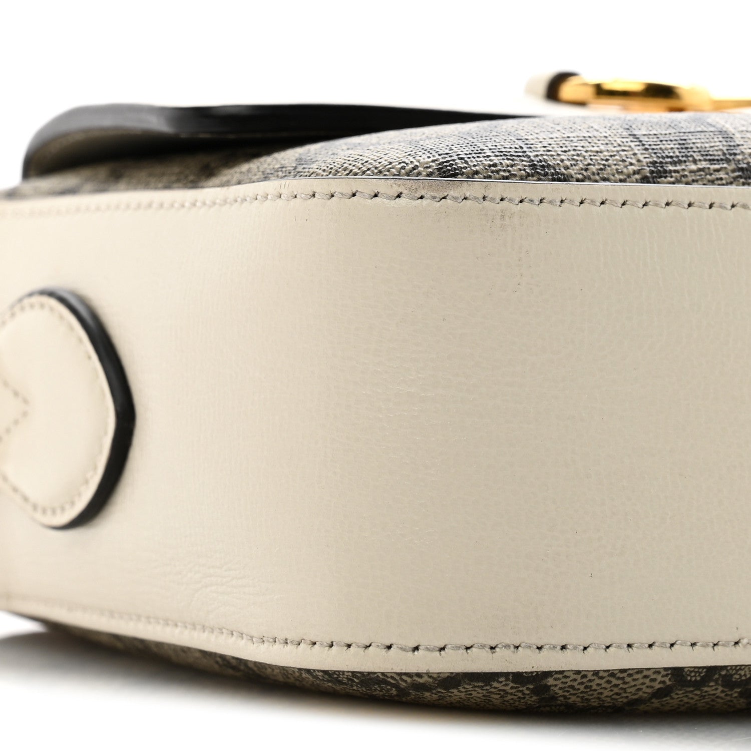 Gucci GG Supreme Monogram Small Horsebit 1955 Shoulder Bag Beige Mystic White 9 of 12