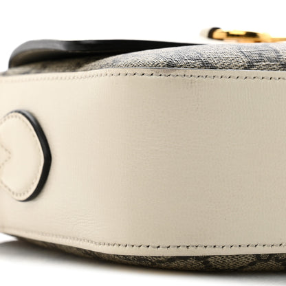 Gucci GG Supreme Monogram Small Horsebit 1955 Shoulder Bag Beige Mystic White 9 of 12