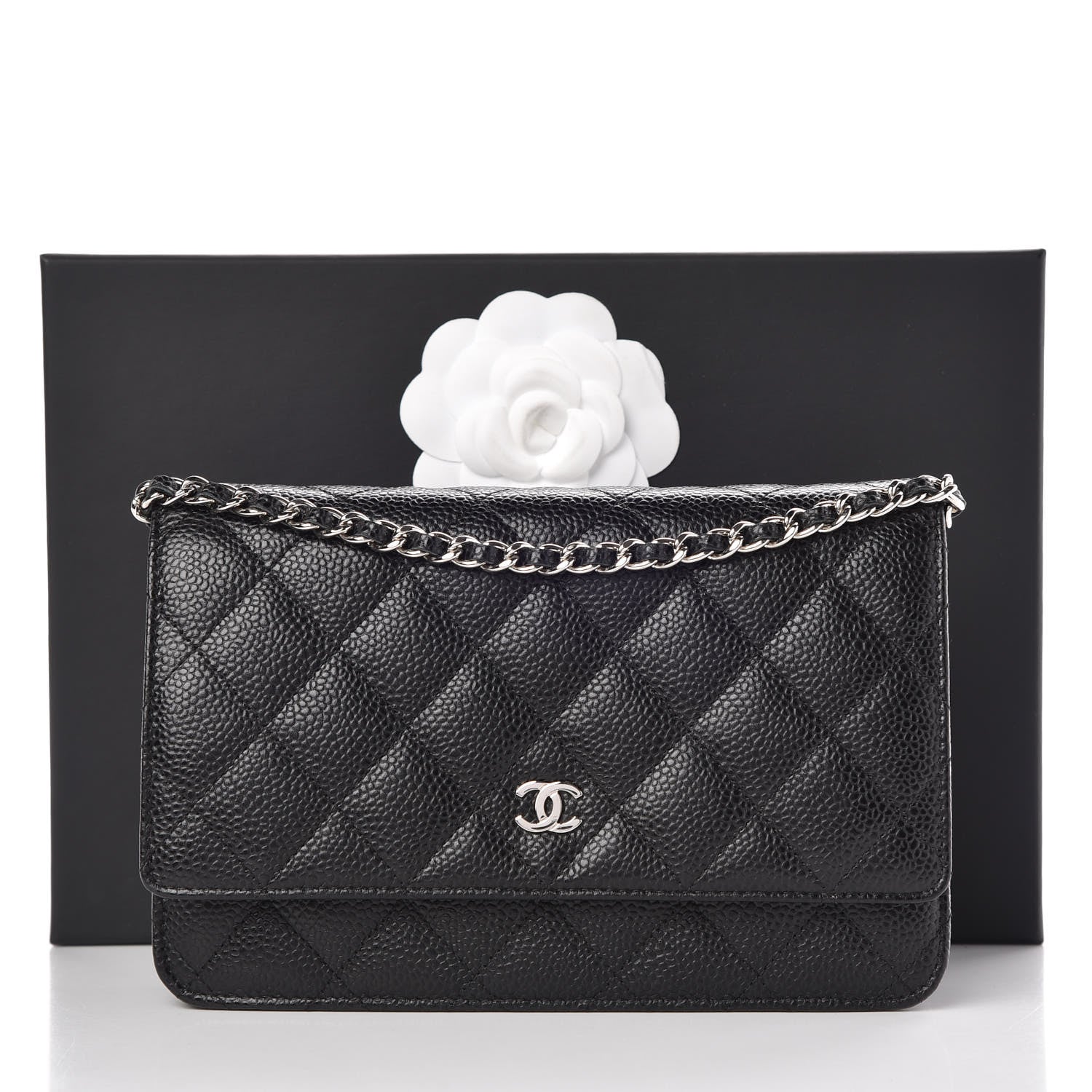 Chanel Caviar Quilted Wallet On Chain WOC Black 9 of 9