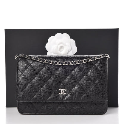 Chanel Caviar Quilted Wallet On Chain WOC Black 9 of 9