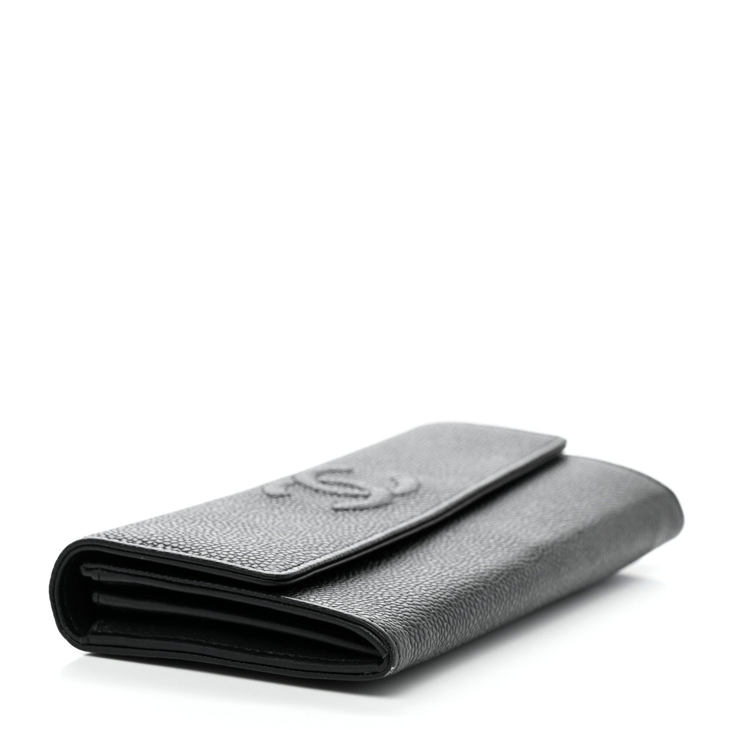 Chanel Caviar Timeless CC Large Gusset Flap Wallet Black 4 of 9