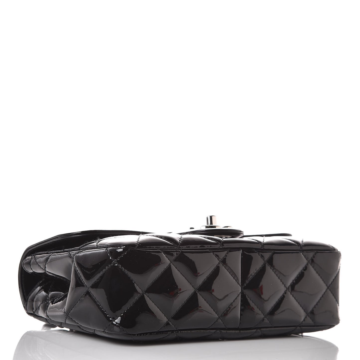 Patent Quilted Small Coco Shine Flap Black