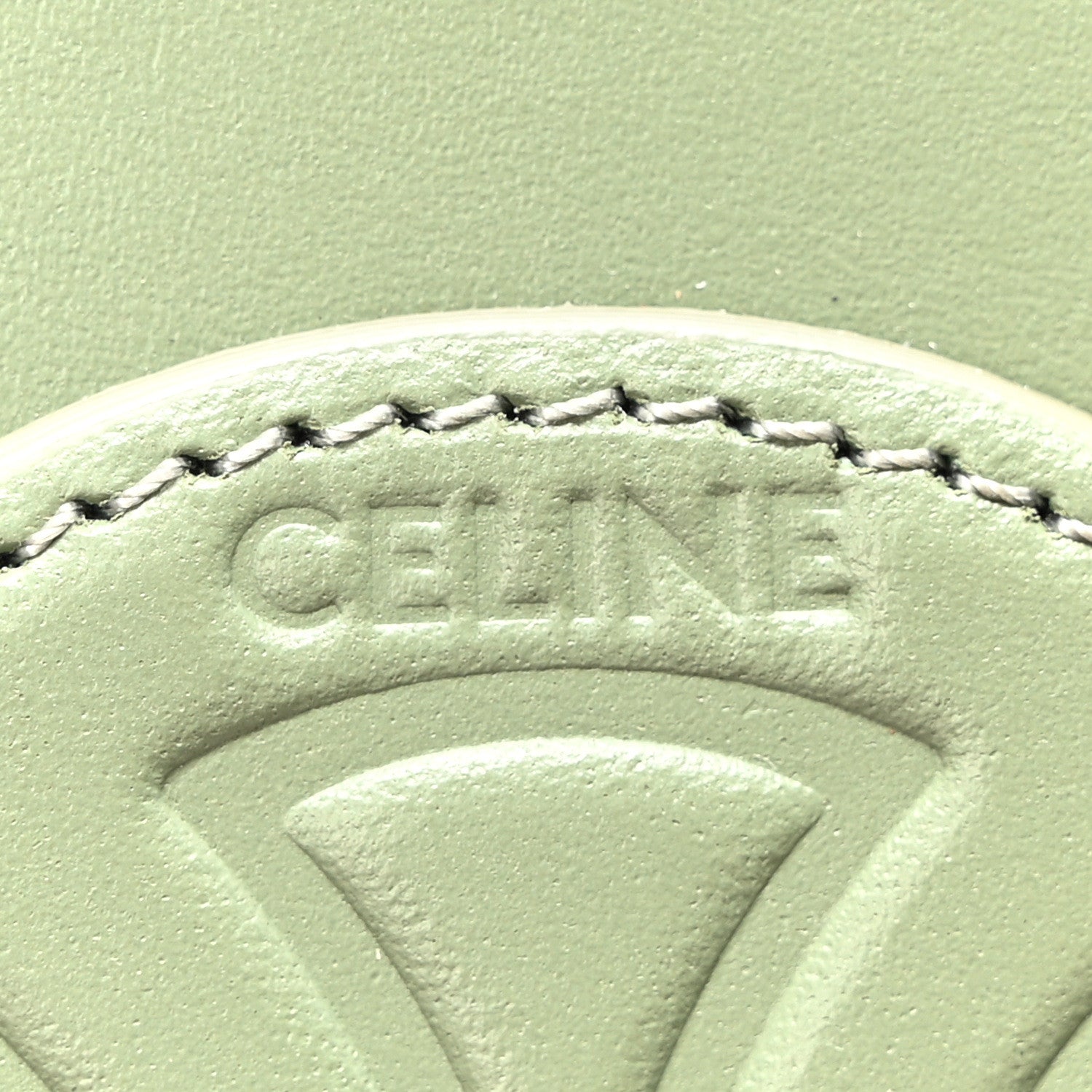 Celine Smooth Calfskin Cuir Small Triomphe Oval Purse Crossbody Olive 6 of 9