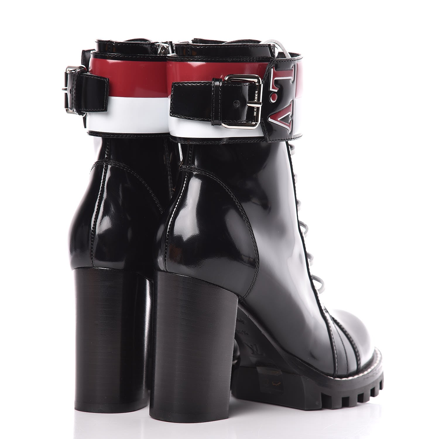 Louis Vuitton Patent Calfskin Star Trail Ankle Boots 38.5 Black 4 of 12