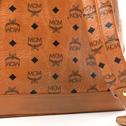 MCM Visetos Studded Medium Dual Stark Backpack Cognac 6 of 8
