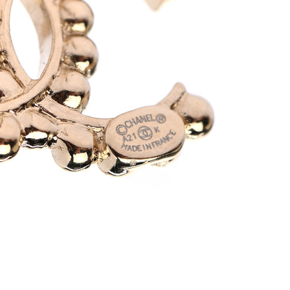 Chanel Crystal CC Earrings Gold 4 of 4