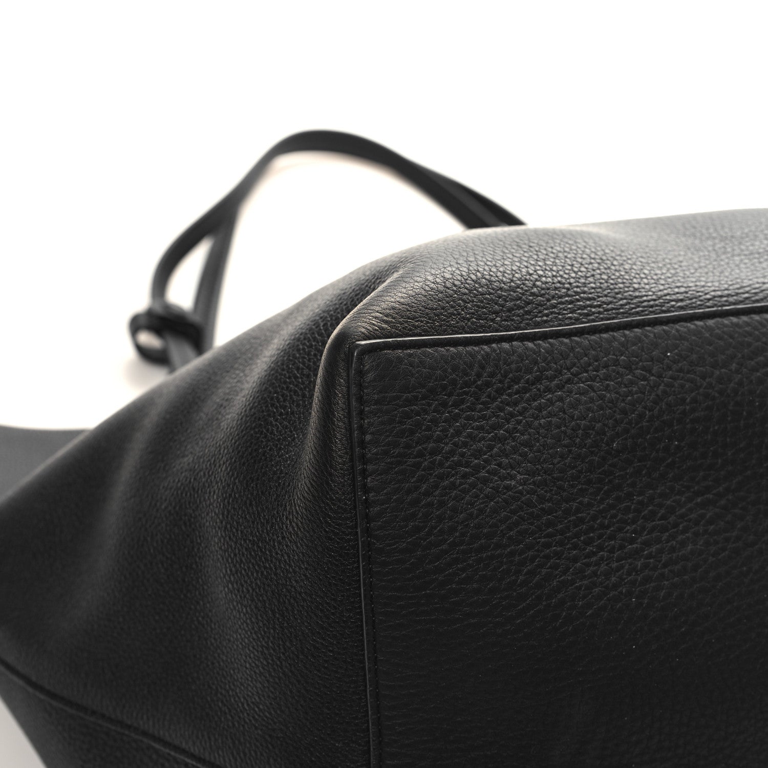 The Row Grained Calfskin Park Tote Three Black 9 of 12