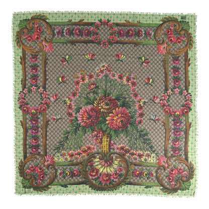 Gucci Modal Silk GG Monogram GG Eden Square Scarf Multicolor 1 of 3