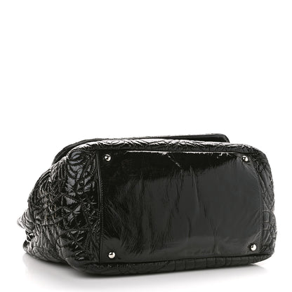 Chanel Vinyl Graphic Edge Accordion Flap Black 3 of 10