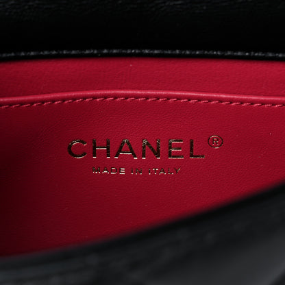 Chanel Lambskin Enamel Quilted Mini Pending CC Square Flap Black 6 of 11