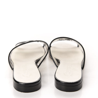 Chanel Patent PVC CC Sandal Mule 37 Black 5 of 11