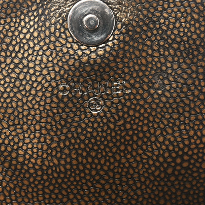 Chanel Metallic Caviar Half Moon Wallet On Chain WOC Bronze 6 of 11