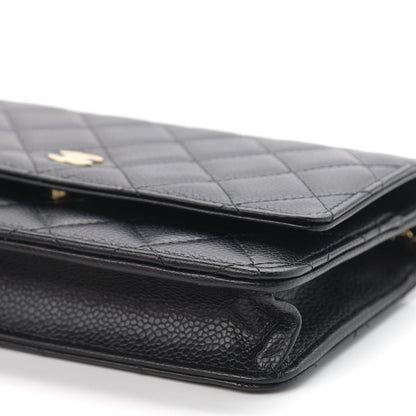 Chanel Caviar Quilted Wallet On Chain WOC Black 10 of 11