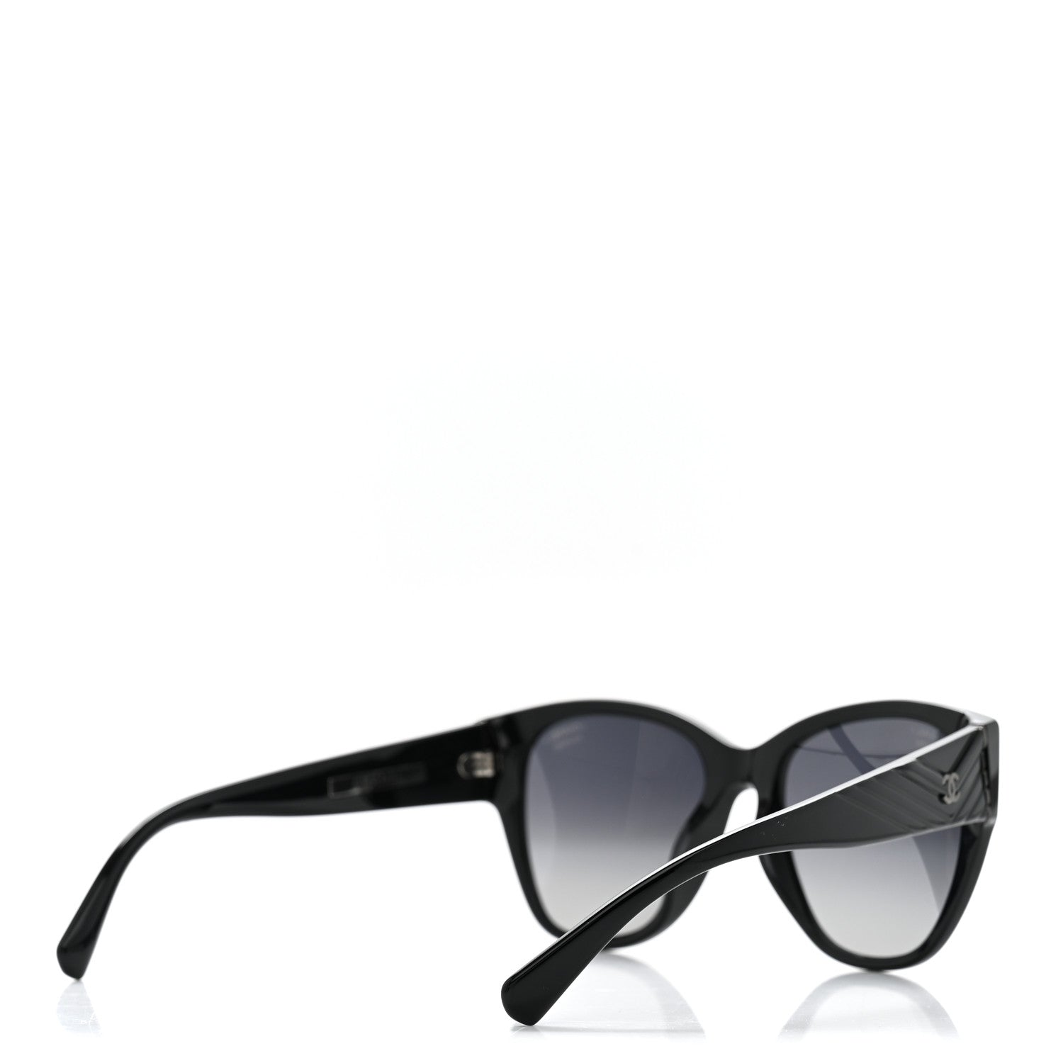 Chanel Acetate Polarized Butterfly CC Sunglasses 5412-A Black 4 of 7