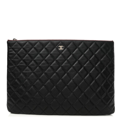 Chanel Caviar Quilted Large Cosmetic Case Black 1 of 7