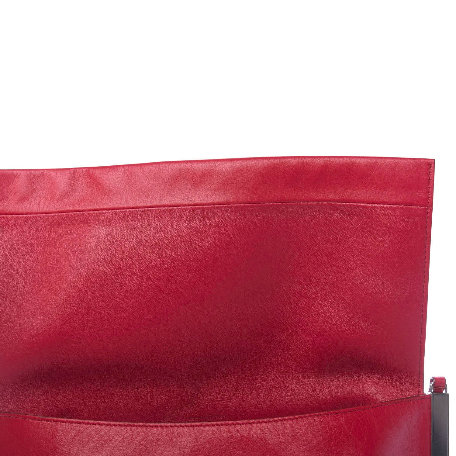 Celine Smooth Calfskin Flap Clasp Bag Bright Red 6 of 12