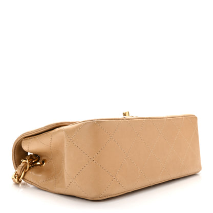 Chanel Lambskin Quilted Mini Rectangular Flap Dark Beige 4 of 11