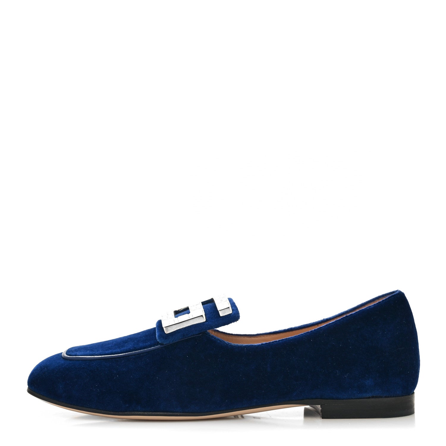 Gucci Velvet Crystal Square G Madelyn Loafers 36 Cobalt Blue 1 of 10