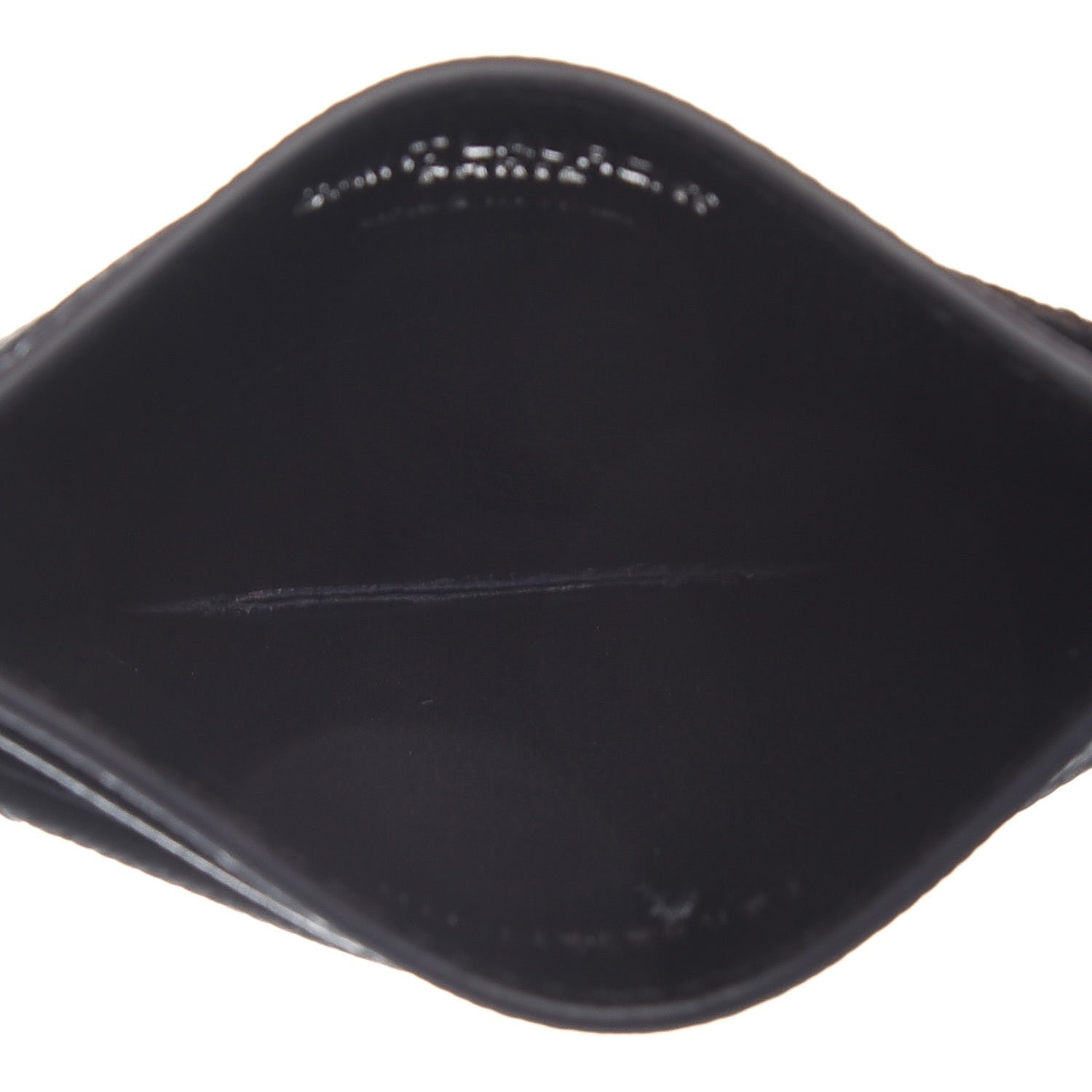 Saint Laurent Grain De Poudre Matelasse Monogram Chevron Credit Card Case Deep Marine 5 of 8