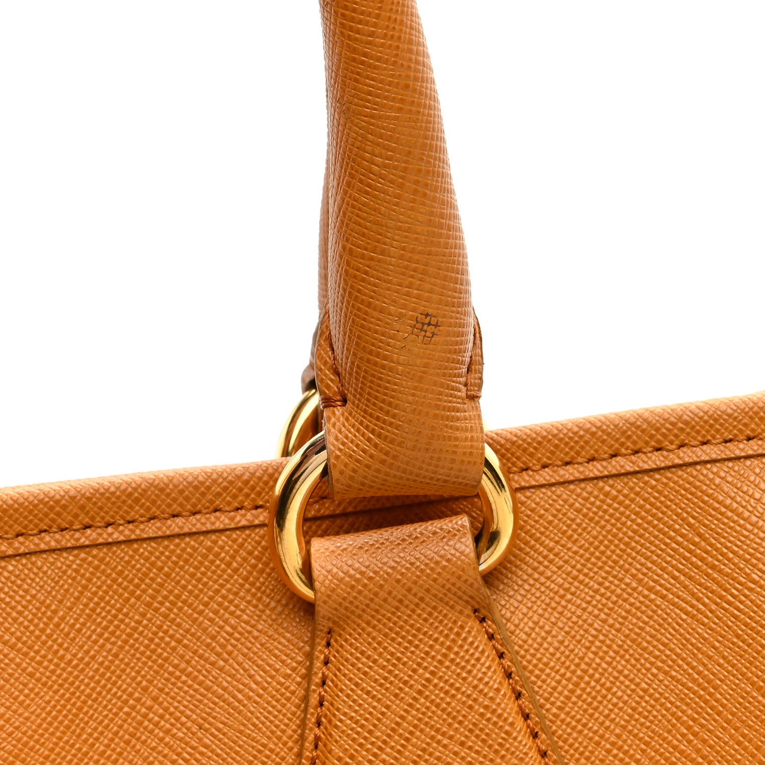 Prada Saffiano Top Handle Bag Orange 10 of 10
