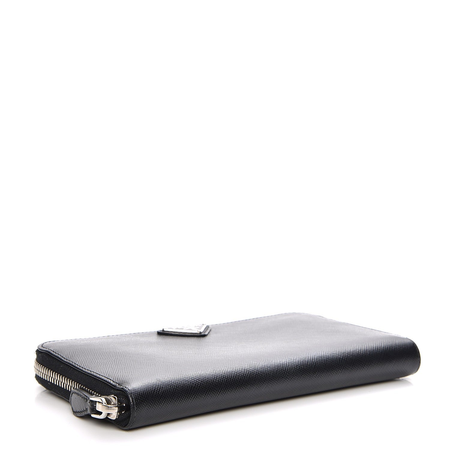Prada Saffiano Zip Around Wallet Nero Black 4 of 9