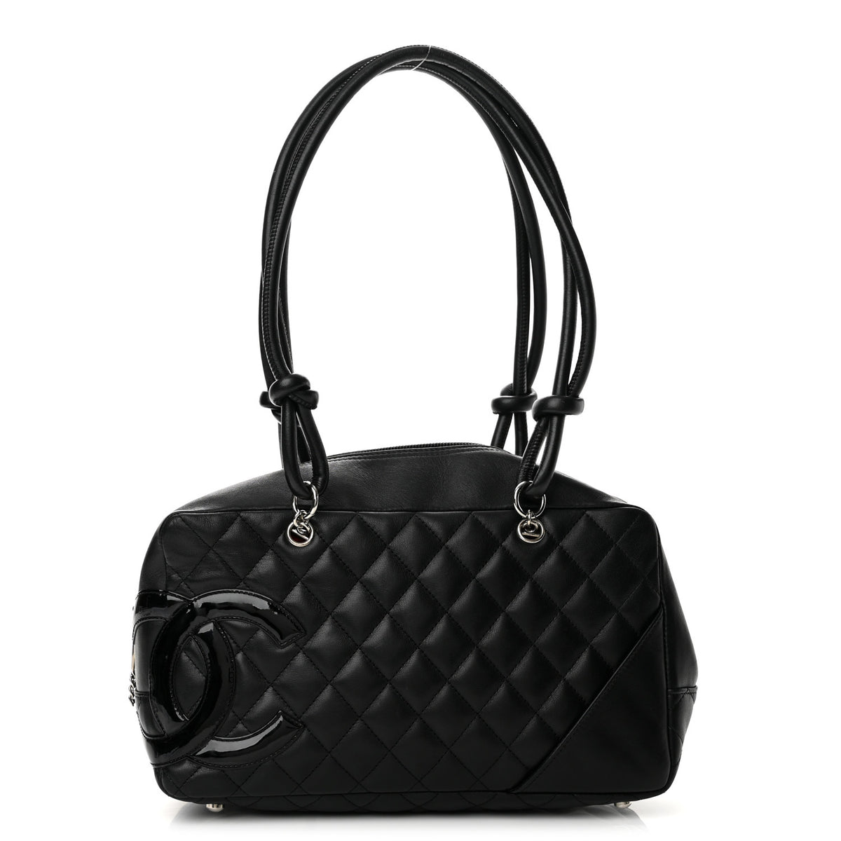 Chanel Calfskin Quilted Large Cambon Bowler Black 1 of 14