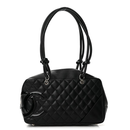 Chanel Calfskin Quilted Large Cambon Bowler Black 1 of 14