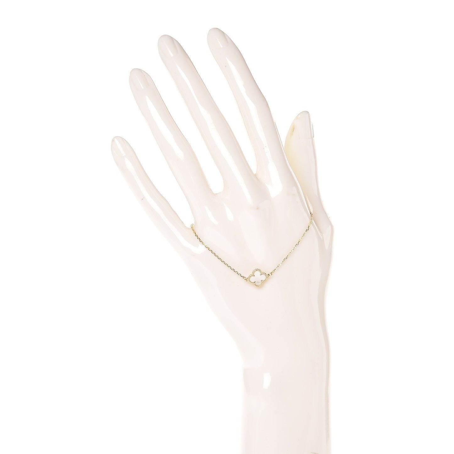 18K Yellow Gold Mother of Pearl Sweet Alhambra Bracelet