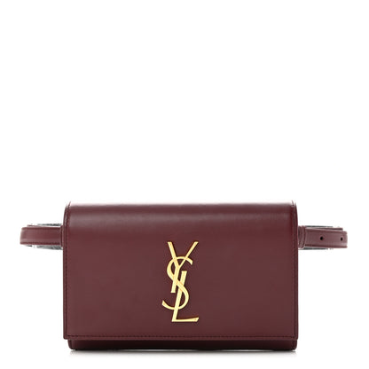 Saint Laurent Smooth Calfskin Monogram Kate Belt Bag Rouge Legion 1 of 11