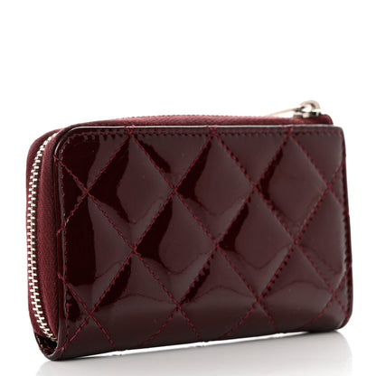 Chanel Patent Quilted Brilliant Key Holder Case Light Burgundy 2 of 8