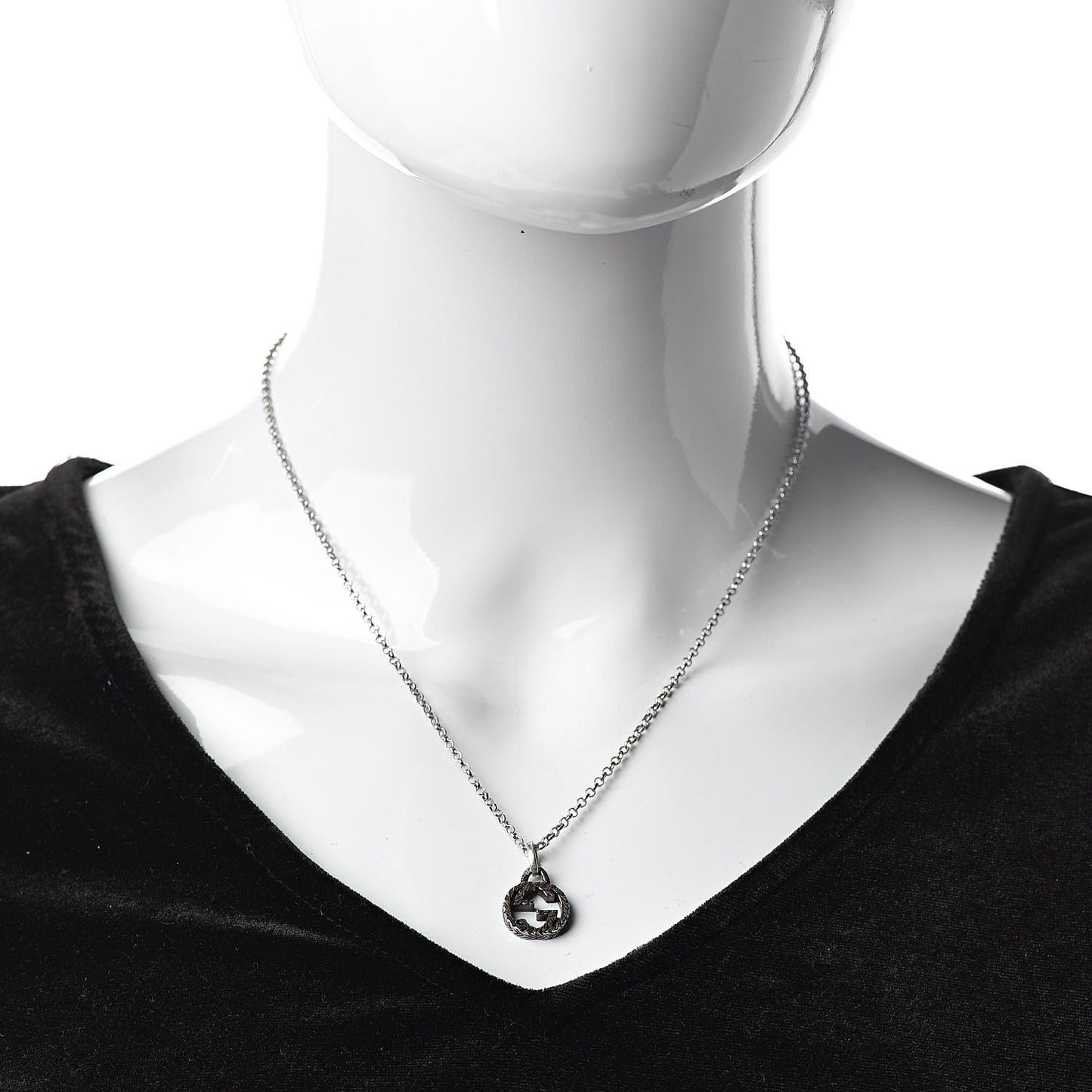 Sterling Silver Interlocking G Pendant Necklace