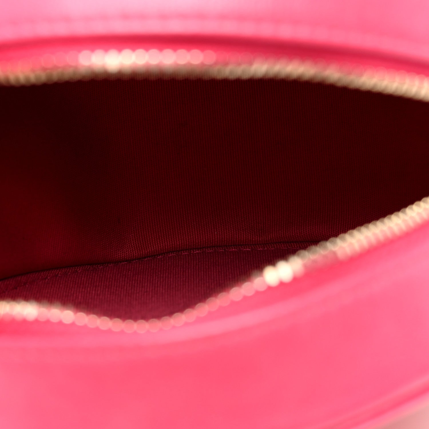 Chanel Goatskin Quilted Chanel 19 Round Clutch With Chain Dark Pink 5 of 10