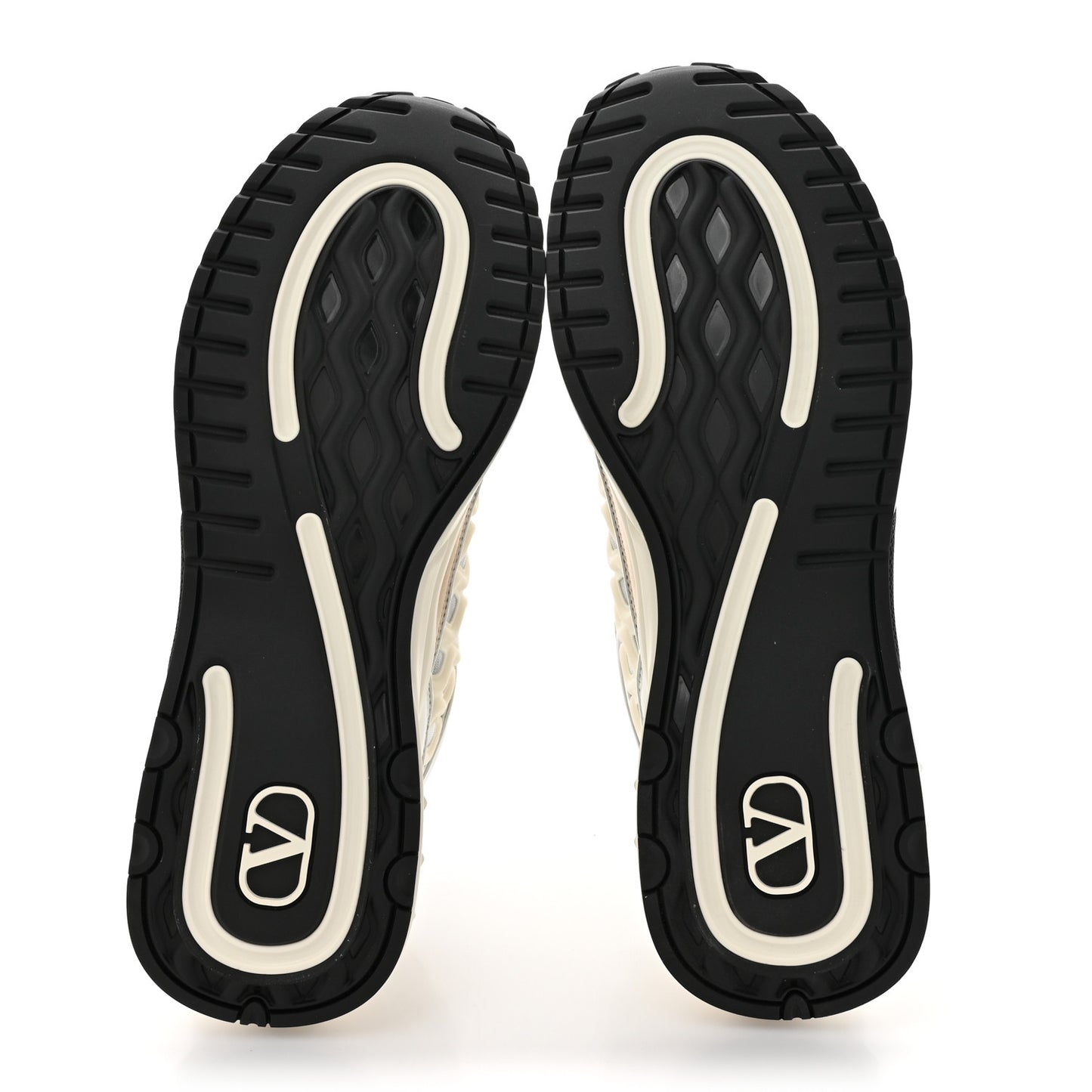 Suede Neoprene Mesh Womens Ready Go Runner Sneakers 40.5 Light Ivory Black