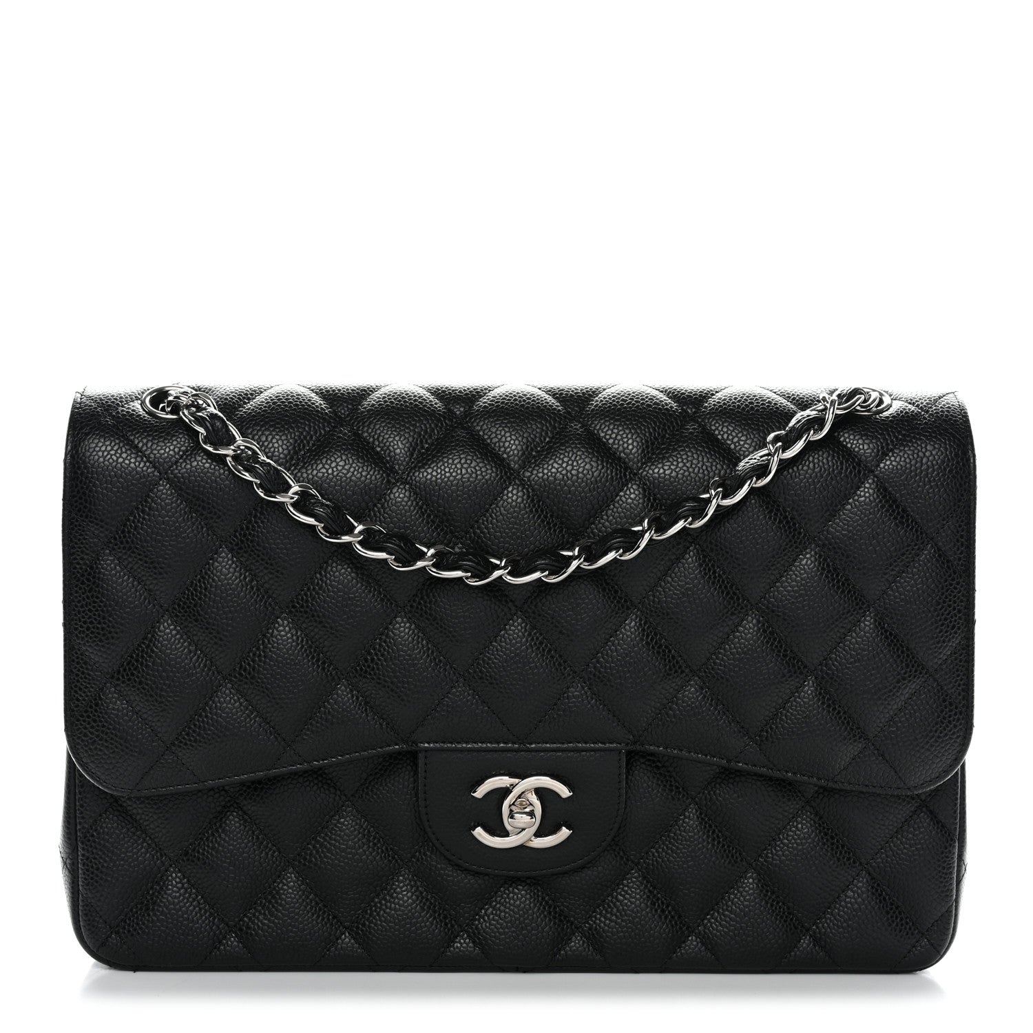 Chanel Caviar Quilted Jumbo Double Flap Black 2 of 31